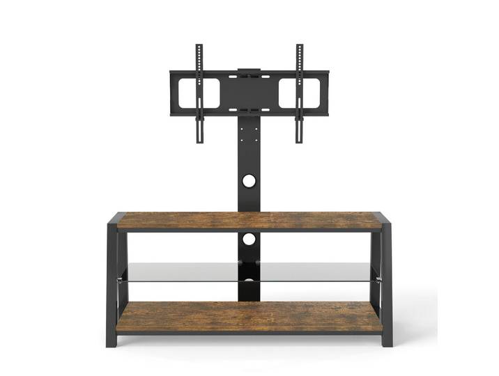 Oxeza Tv-Element 115.8/40.9/121.5 cm Braun mit Wandhalterung, Holz, Mode, Rechteckig, 116x125x42 cm, Wohnzimmer, TV Möbel, Lowboards, Lowboards stehend