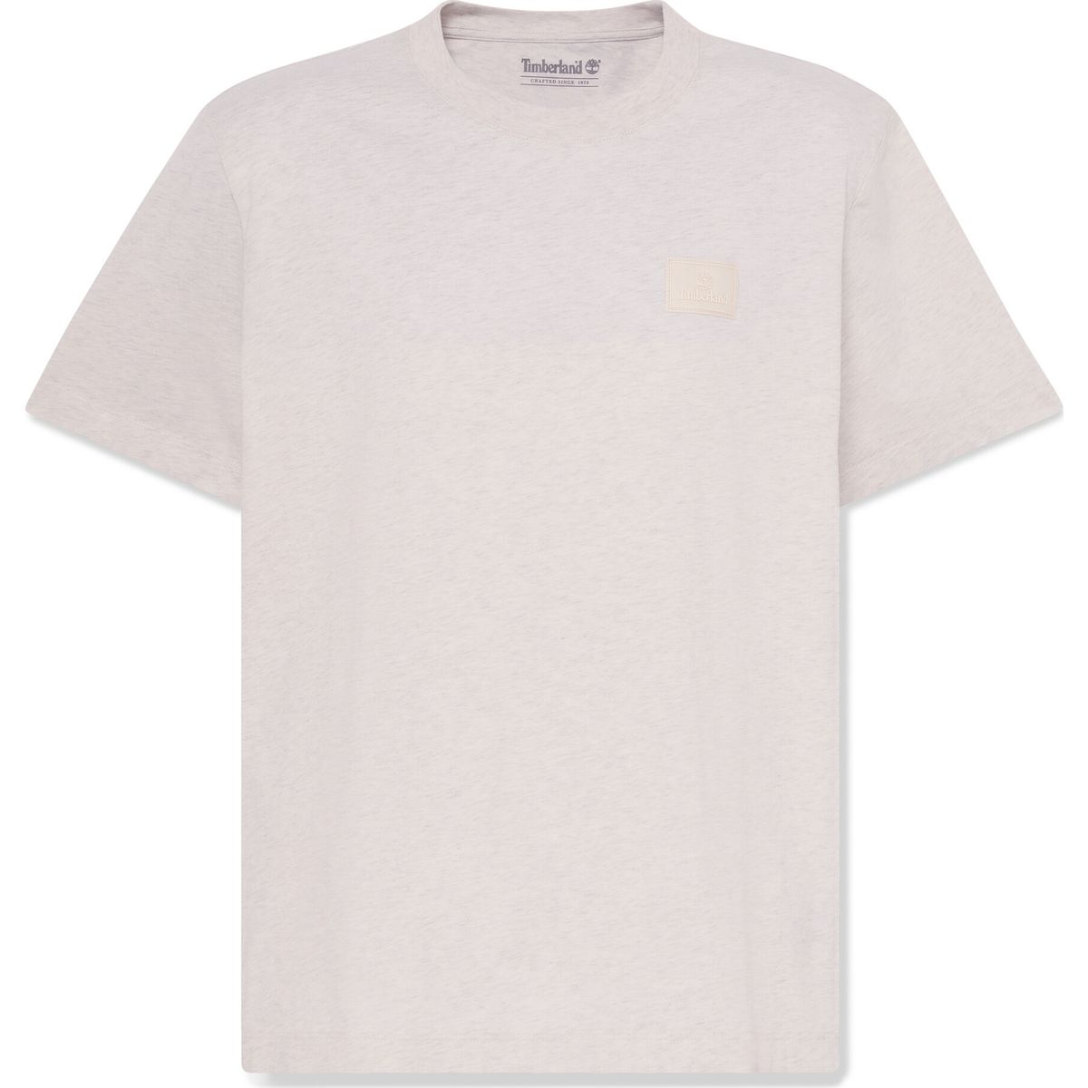 Timberland Mens Silicon Badge Short Sleeve Tee lght oatml hthr L TBC0YHBV5461-L
