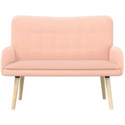 vidaXL, Sofa + Bettsofa, 2-Sitzer Sofa Rosa 115 x 61 x 87 cm Bouclé (2-Sitzer)