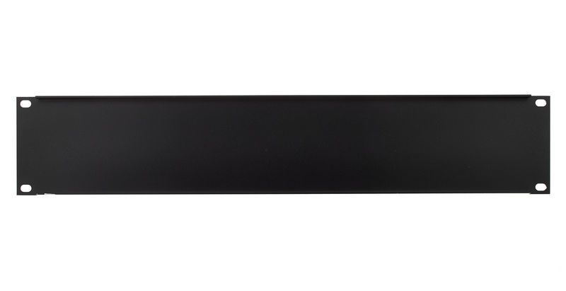 Adam Hall 87222 Rack Panel 2U Alu Black powder coated