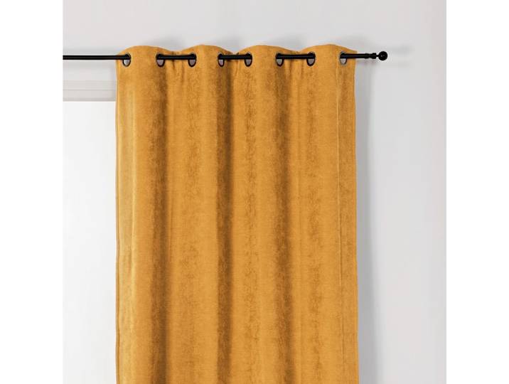 Rideau alaska isolant et 100 % occultant polyester jaune 140x260 cm