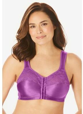 Plus Size Women's Easy Enhancer® Front-Close Wireless Bra by Comfort Choice in Fresh Berry (Size 40 DD)