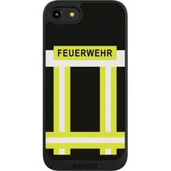 Nivocase Handyhülle für Apple iPhone 7 Hülle NIVOpure Case Schwarz Beruf Feuerwehr Feuerwehrmann (Apple iPhone 7), Smartphone Hülle, Schwarz