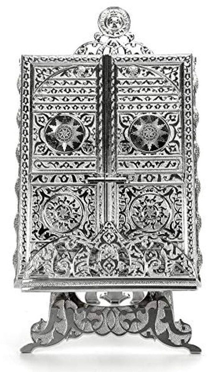 Islamitische metalen koran doos met Kaaba deur motief - Elegante decoratie voor thuis