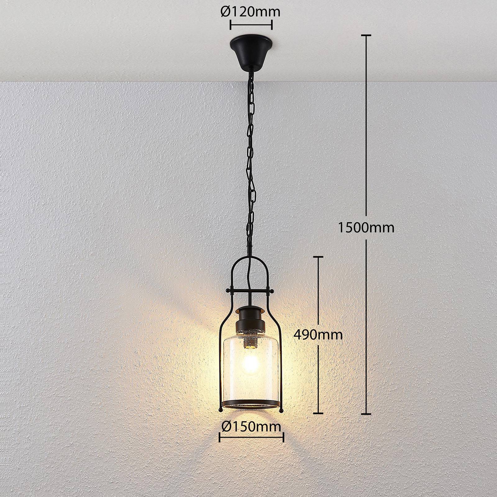 Pendant Light Rozalie Lindby, dimmable, Black, Hallway, metal, Vintage, Ceiling Light