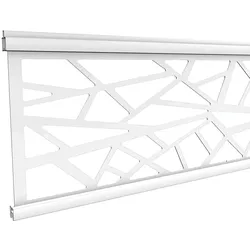 T&J ECOSTECK-Gitterfüllung Design SILBER, 20 x 280 x 1800 mm Aluminium hell eloxiert