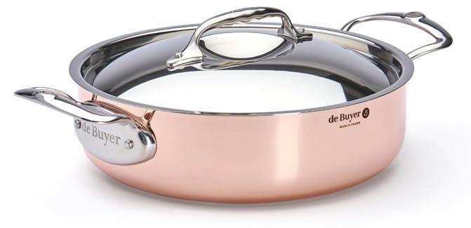 Bratpfanne 24 cm, Kupfer, Braun, mit Antihaftbeschichtung