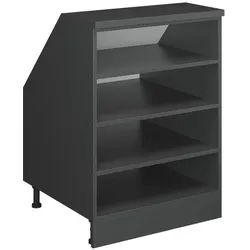 Vicco, Regal, Dachschrägenschrank Rion, Anthrazit, 60 x 81.8 cm mit 4 Fächern, Schrankkorpus 60 cm Tiefe (60 x 60 x 83.80 cm)