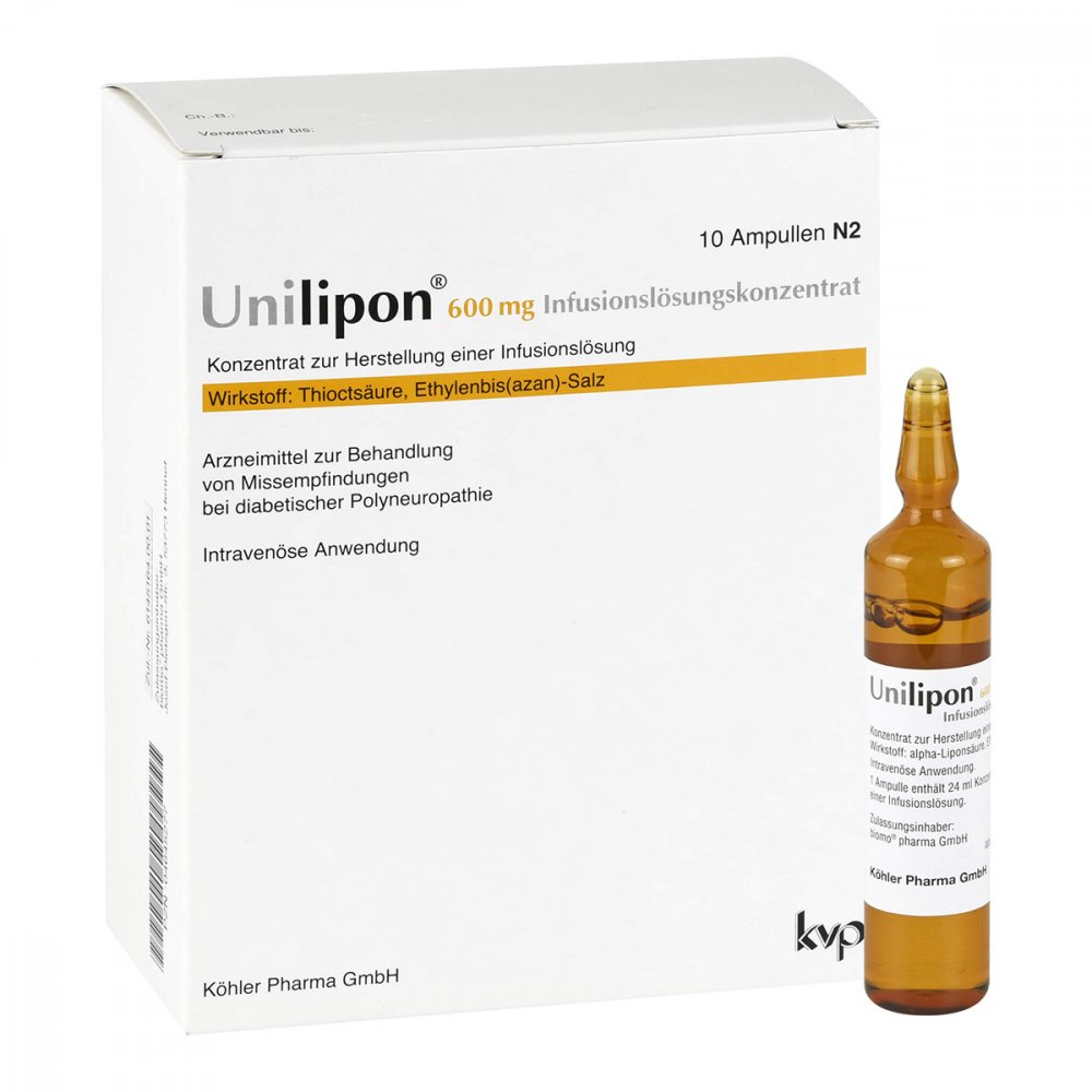 Köhler Pharma GmbH Unilipon 600 Infusionslösungskonzentrat 04645277