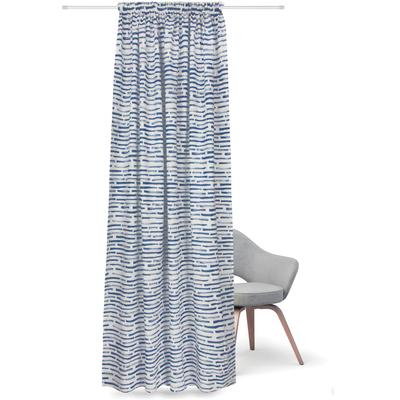 Gardine FEEL OF NATURE "Knut" Gr. 1, blau, B:140cm H:245cm, Baumwolle, Gardinen, Gardine, HxB: 245x140