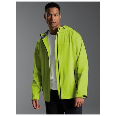 Trainingsjacke TRIGEMA "TRIGEMA Leichte Regenjacke", Herren, Gr. L, gelb (lemon), Stoff, 82% Polyester, 14% Elastan, 4% PU, lang, Jacken Trainingsjacke
