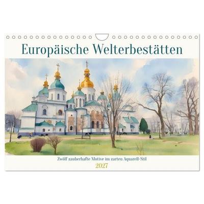 Europäische Welterbestätten (Wandkalender 2027 DIN A4 quer), CALVENDO Monatskalender
