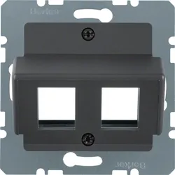 Berker 14631606 Zentralplatte f AMP Mod Jacks ZPS anth