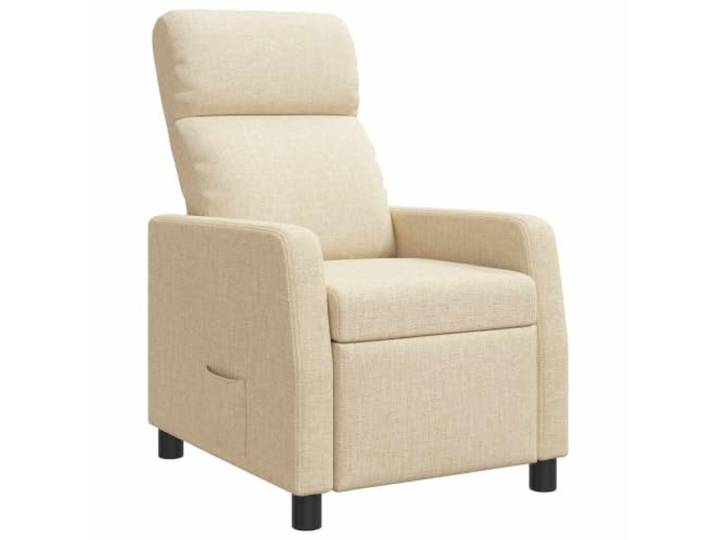 HAQWRDQSG Relaxsessel mit Liegefunktion Creme Stoff Liegesessel 66 cm Bequemer Fernsehsessel fürs Wohnzimmer mit verstellbarer Neigung von 115° bis 160° für individuelle Entspannung im Alltag.