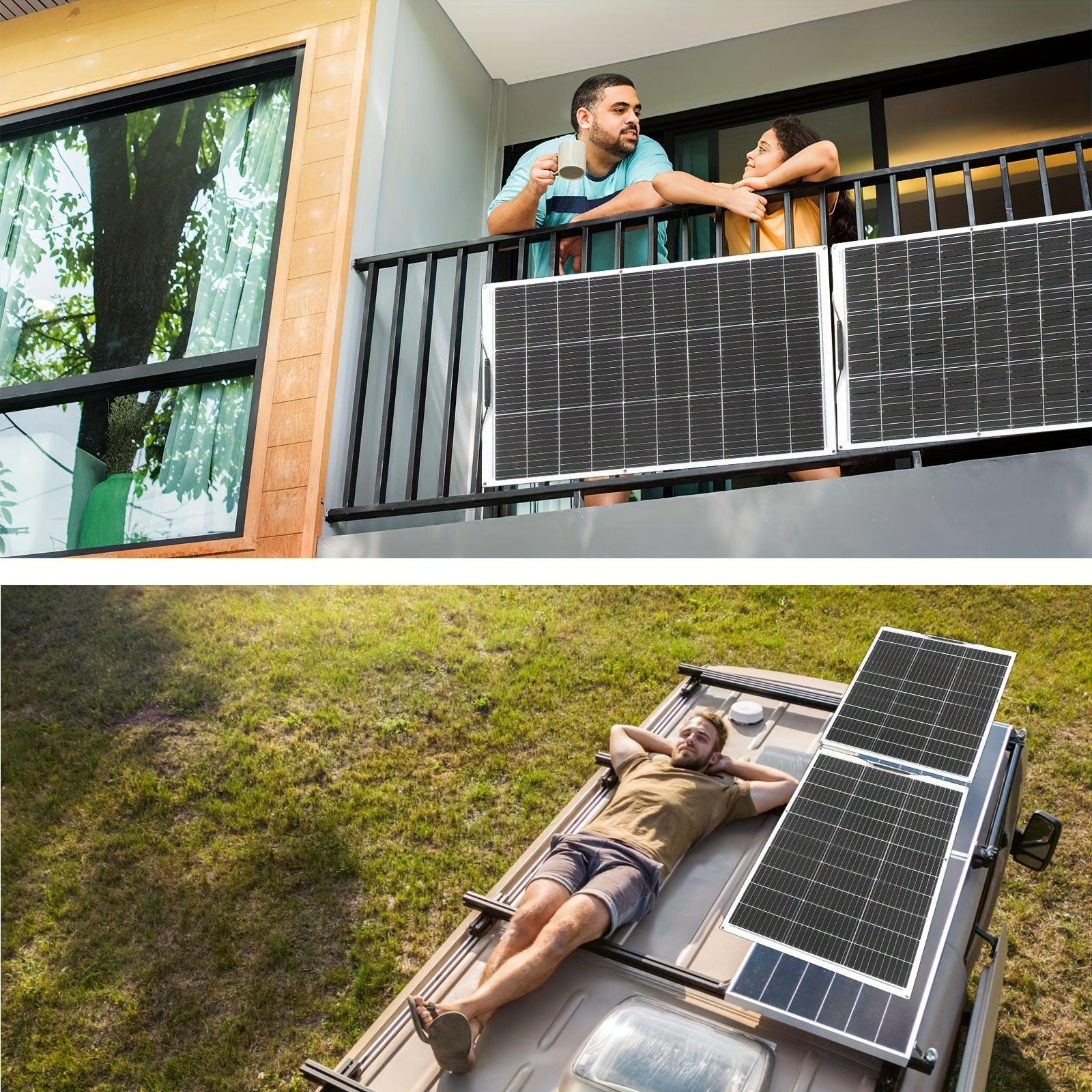 Selius Zonnepaneel Kit – Flexibele Monokristallijne Zonnepanelen Set – 500W – Waterdicht