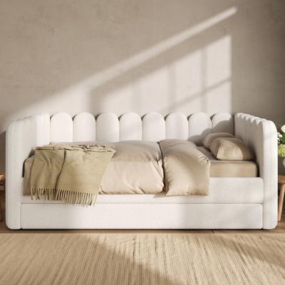 Queen Size Upholstered Daybed with Trundle