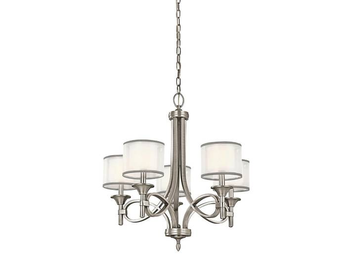 Elstead Lighting Kronleuchter Lacey, Silberfarben, Metall, Glas, 75.6 cm, RoHS, höhenverstellbar, Lampen & Leuchten, Innenbeleuchtung, Hängeleuchten, Kronleuchter