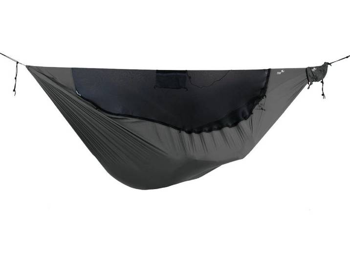 Hängematte ticket to the moon Lightest Pro Hammock Grey , schwarz (grau), B:140cm L:310cm, Kunstfaser, Hängematten, Hängematte, Ultraleichte Hängematte mit Insektennetz