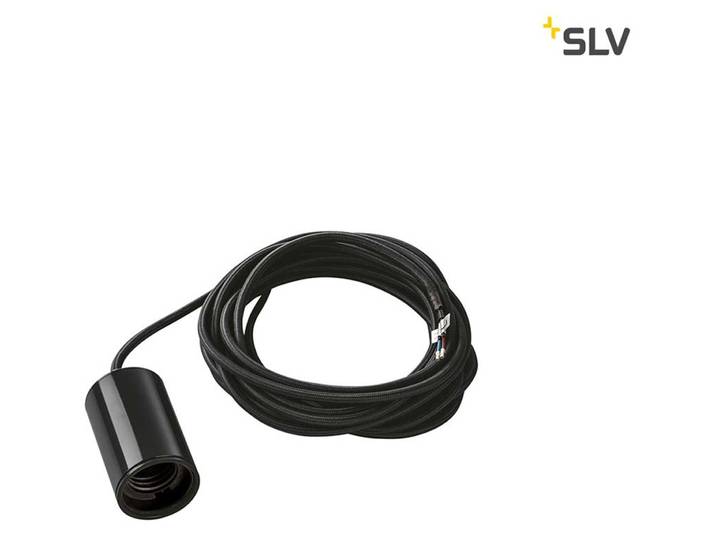 Fitu suspension\, A60\, rond\, noir\, 5m de câble avec extrémité ouverte\, max. 60W