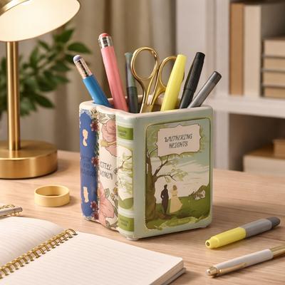Sagebrook Home "Ceramic Storage Container Book-Inspired Design Home Office - 4"" Multi - 4.0"""