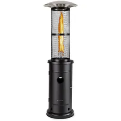 Goldflame Terrassenheizstrahler Gasheizer 11,2 kW Temperglas mobil Edelstahl Schwarz