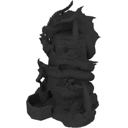 Feldherr Fates End Dice Tower: Tiamat schwarz – 3D-gedruckter Würfelturm (Kunststoff)