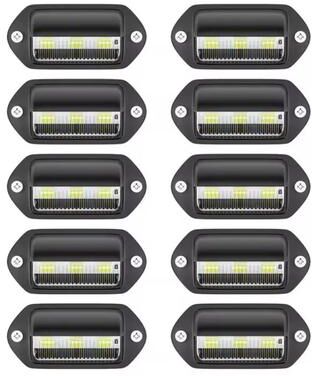 Inspired Living High Intensity Waterproof LED License Plate Light Kit For Truck & Trailer 10pcs Black