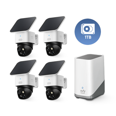 SoloCam S340 (4-Cam Pack) + HomeBase™ S380 + 1 TB Hard Drive