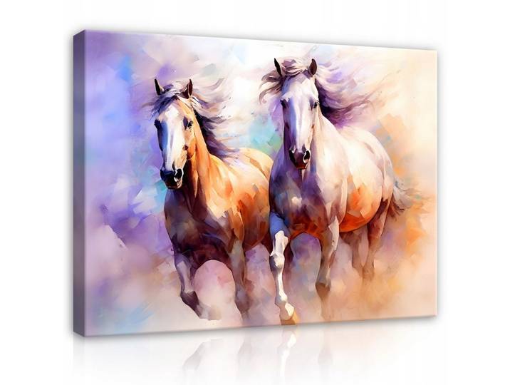 LEINWANDBILD Pferde Tiere Lila 60x40 cm