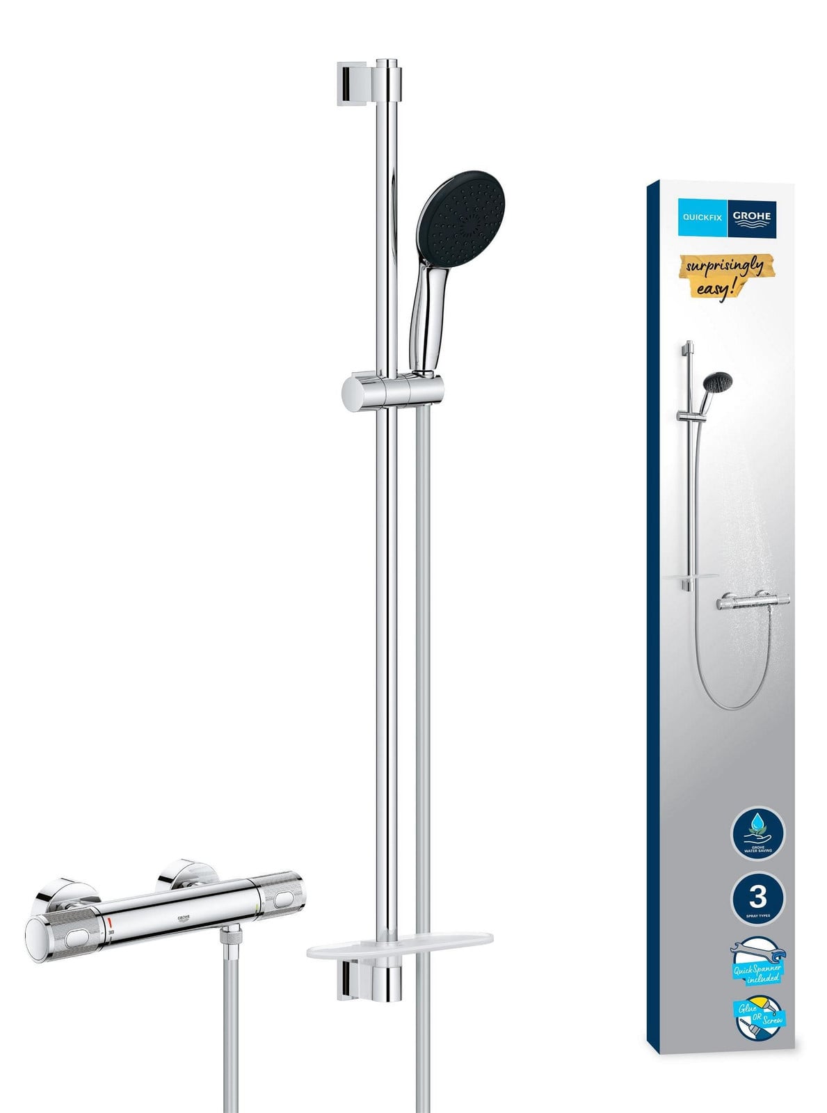 Grohe Quickfix Precision Feel Thermostatische douchekraan, chroom