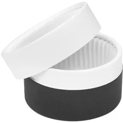 MONOUSO - Zweifarbig Backofengeeignete KartonBox mit Form für Kuchen Ø8,5x5,5cm 150ml (50 Stück)