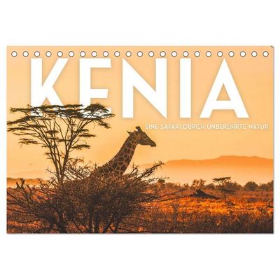 Kenia - Eine Safari durch unberührte Natur. (Tischkalender 2026 DIN A5 quer), CALVENDO Monatskalender