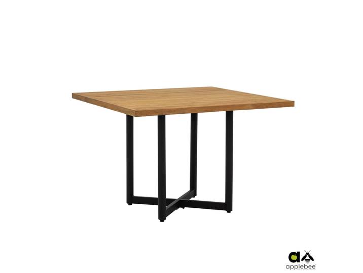 Apple Bee Jakarta Dining Tisch Aluminium/Teak 110x110 cm
