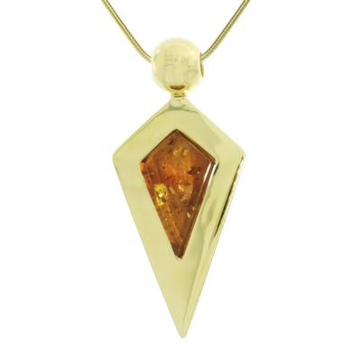 Kette mit Anhänger OSTSEE-SCHMUCK "Ostsee-Schmuck Kette mit Anhänger Erka Kette mit Anhänger Erka" Gr. 50, gold, Halsketten, Damen, 50cm, Silber 925 (Sterlingsilber), L: 45