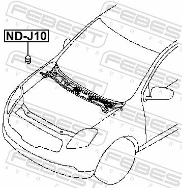 Febest Puffer, Motorhaube Nd-J10 Für Nissan
