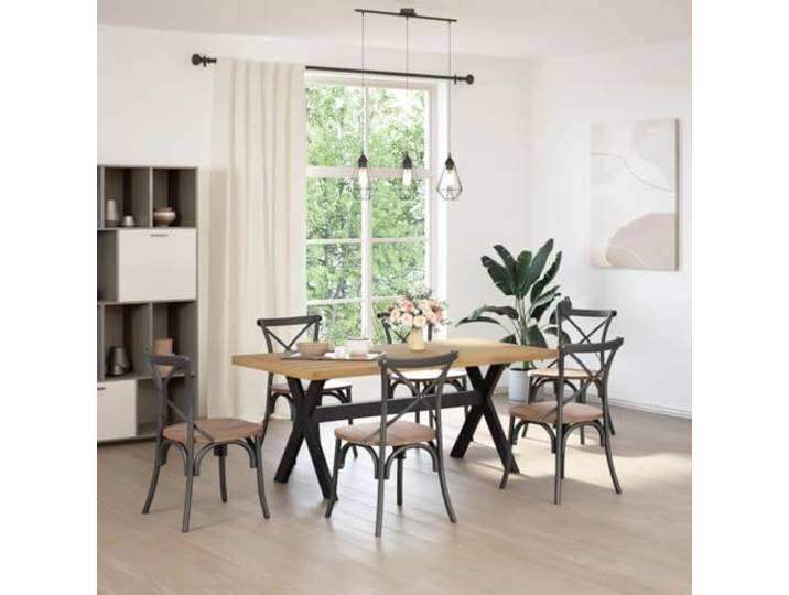 HKLGBVCR Esstisch, massives Kiefernholz, 180 x 90 x 75 cm