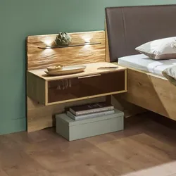 Wiemann Nachttisch Cordoba 2er Set Glas Braun Mocca