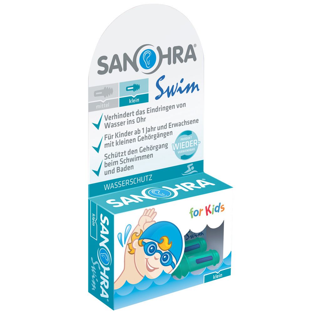 Sanohra swim Ohrenschutz f.Kinder 2 St Ohrstöpsel