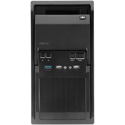 Chieftec Geh MIDI LIBRA LT-01B-OP o.N. (B) (mATX), PC Gehäuse, Schwarz