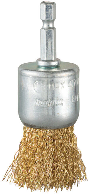 Makita Brosse à pinceau Ø 28 mm, ondulée, zinguée, hexagone 1/4