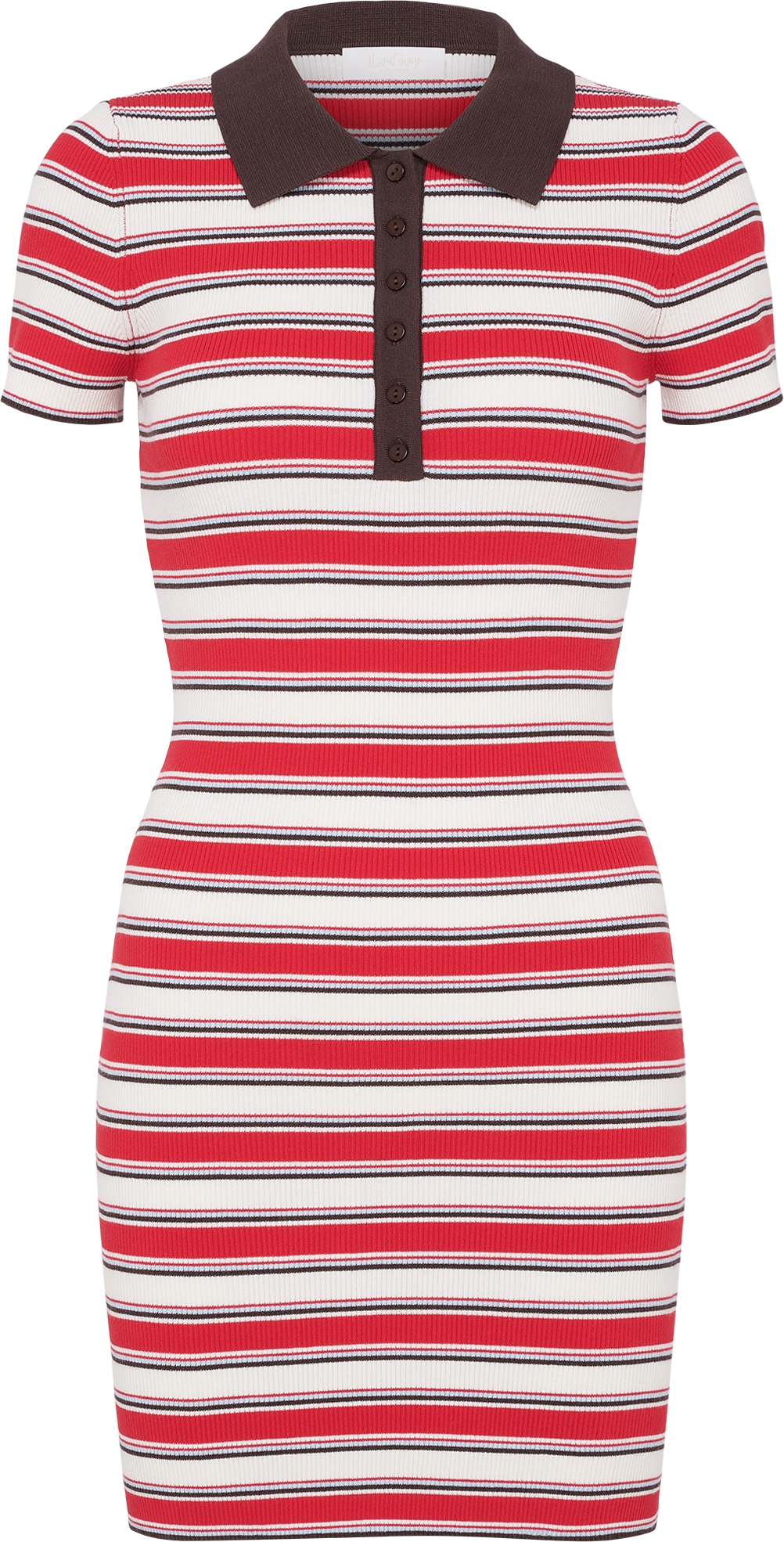 Midikleid LEGER "Elenia, LeGer by Lena Gercke", Damen, Gr. 34, N-Gr, Kurzarm, Rippware, rot (rot gestreift), Rippware, Obermaterial: 75% Viskose, 25% Polyester, geringelt, slim fit ca. Mitte Oberschenkel, Kleider Midikleid, schmale Passform, Ringelmuster 