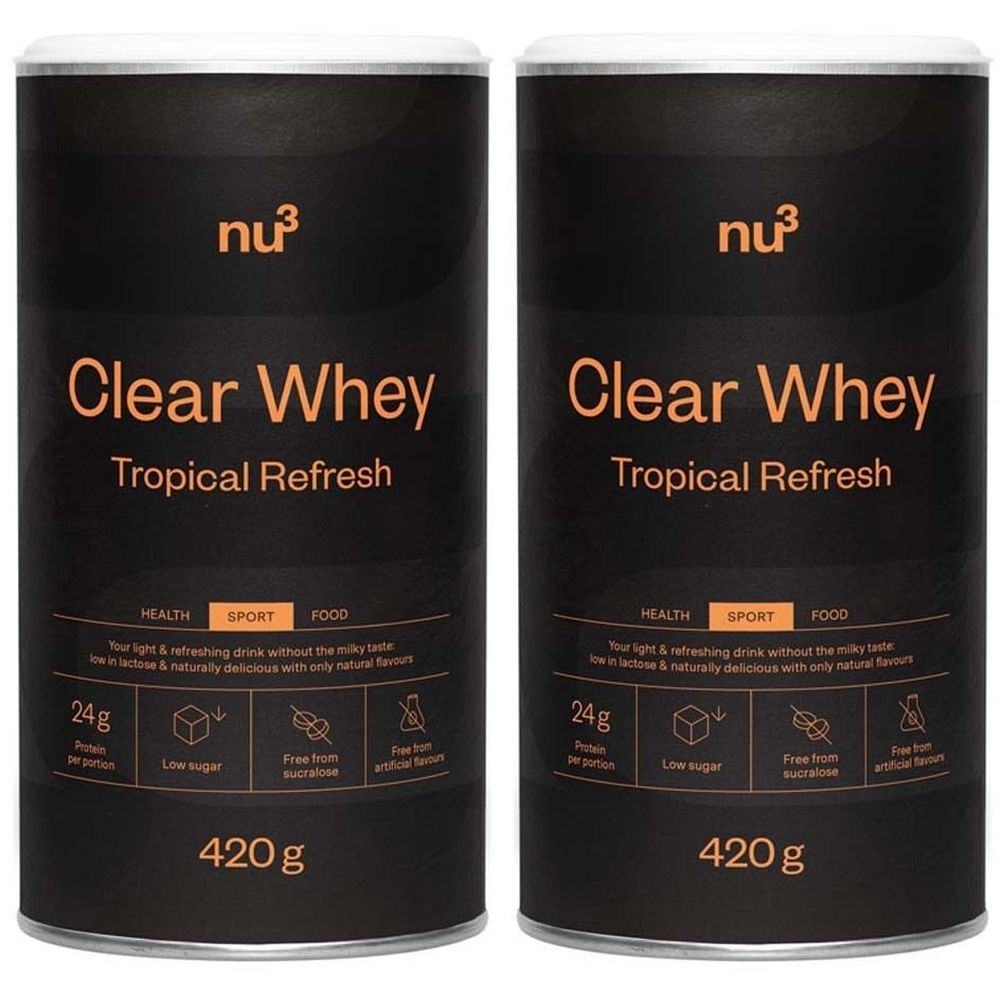nu3 Clear Whey Tropical Refresh Doppelpack 2x420 g Pulver