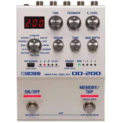 BOSS (Electronics) DD-200 Digital Delay Pedal (E-Gitarre, Gitarre), Effektpedal, Grau