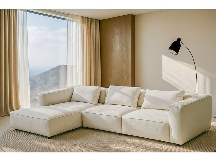 Home affaire Ecksofa Tvinnet, Breite 317 cm, extra tiefe Sitzfläche, kubisches Sitzvergnügen