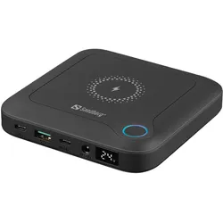 Sandberg All-in-1 (24000 mAh, 60 W, 88.80 Wh), Powerbank, Schwarz