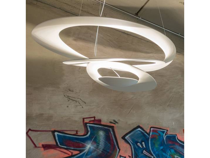 Pirce LED Pendelleuchte 2700K Weiß - Artemide - Wohnzimmer - Design - Metall - Einflammig