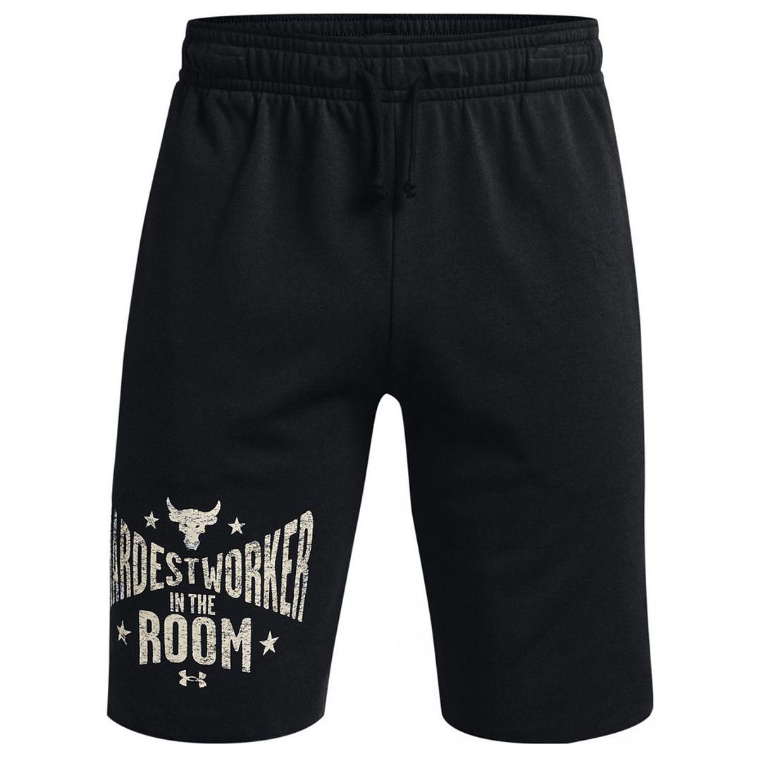 Under Armour Project Rock Terry herenshort zwart