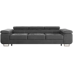 SCHLAFSOFA Wilson 3 Sitzplätze Dunkelgrau