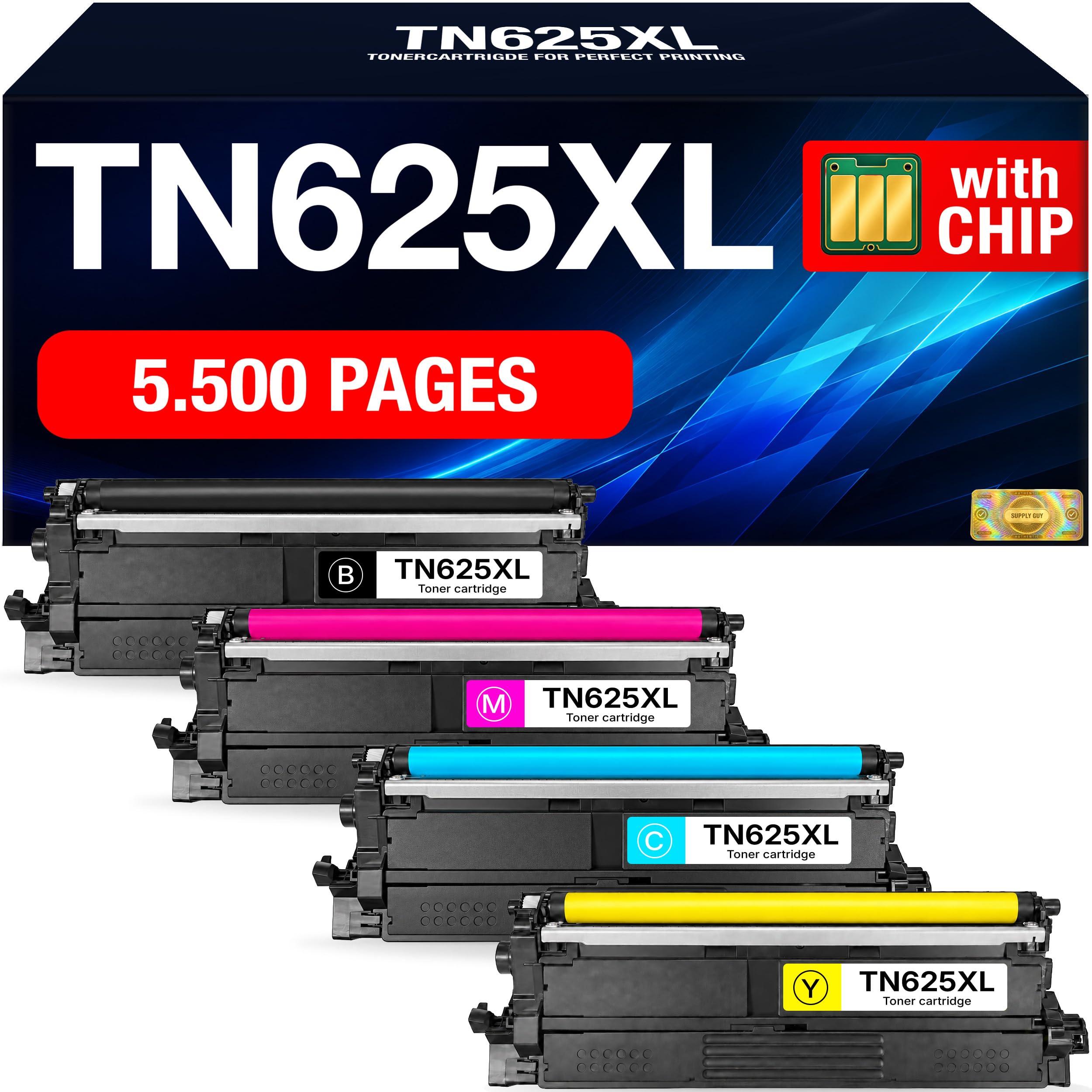 4er-Pack Toner TN-625XL für Brother MFC-L8970CDW, HL-L8430CDW