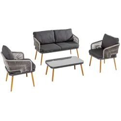 Prestige Home Living Outdoor 12tlg. Loungemöbel-Set Rope mit Polsterauflagen